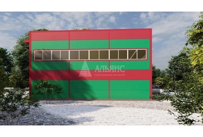 3D визуализация Склад из сэндвич-панелей - фото 1